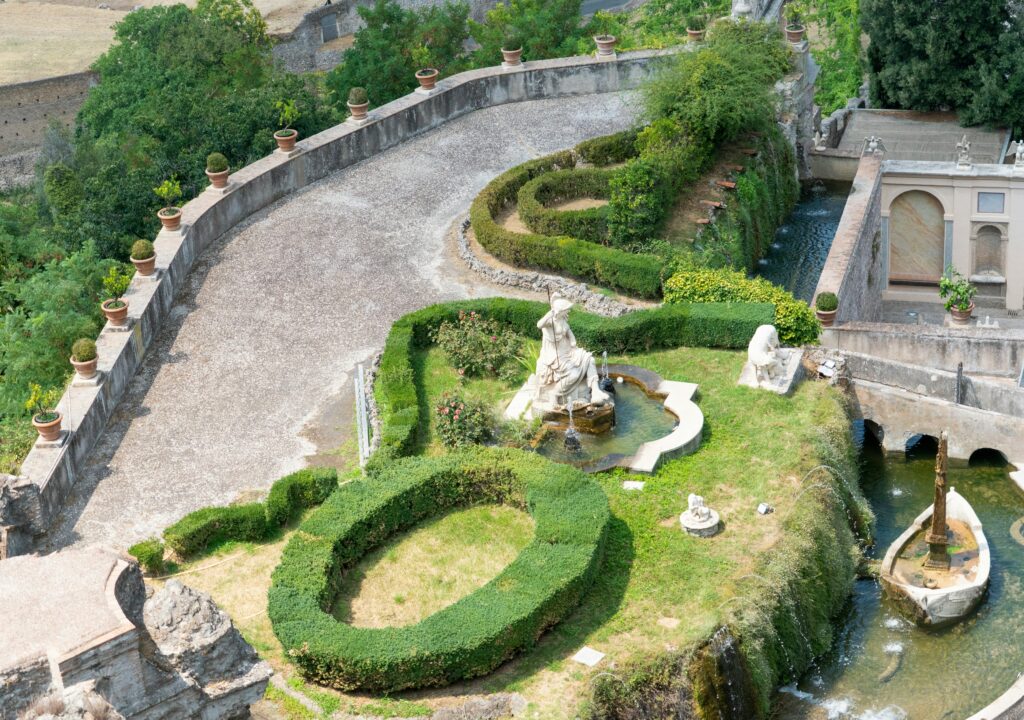 Fontana e giardini a Tivoli